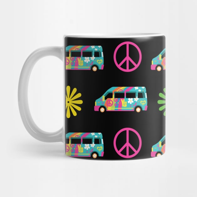 Groovy 70s Hippie Bus Pattern by epiclovedesigns